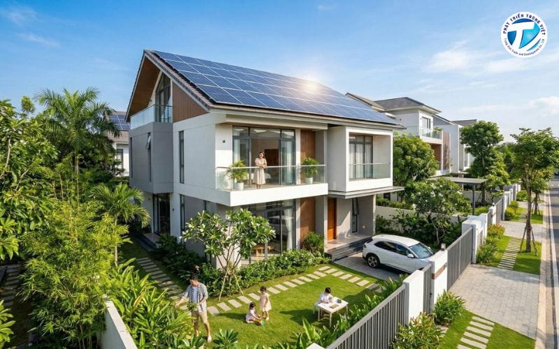 Điện mặt trời mái nhà hỗ trợ chủ động nguồn điện.